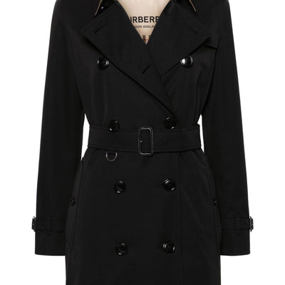 Burberry Vintage Check-pattern lining mid-length Kensington cotton trench coat