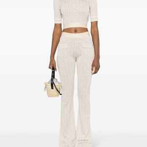 Palm Angels Monogram jacquard knit trousers