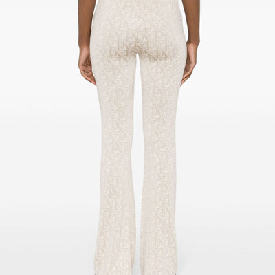 Palm Angels Monogram jacquard knit trousers