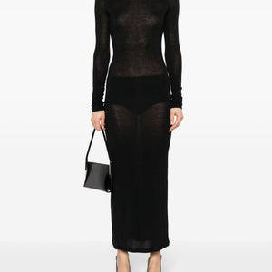 Saint Laurent Wool blend long pencil dress