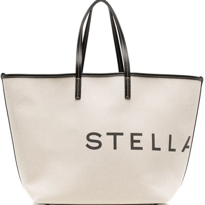 Stella McCartney Logo canvas tote bag