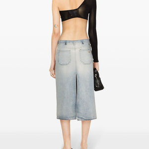 Courreges Pre Denim midi skirt