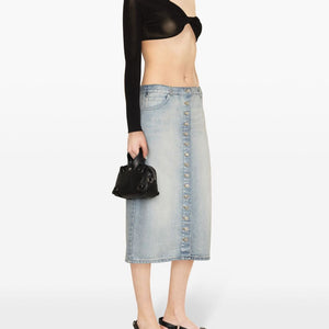 Courreges Pre Denim midi skirt