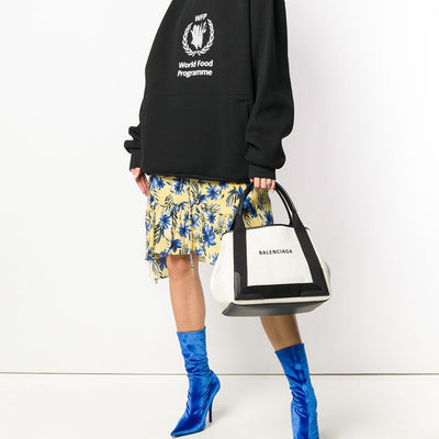 Balenciaga canvas tote with removable pouch