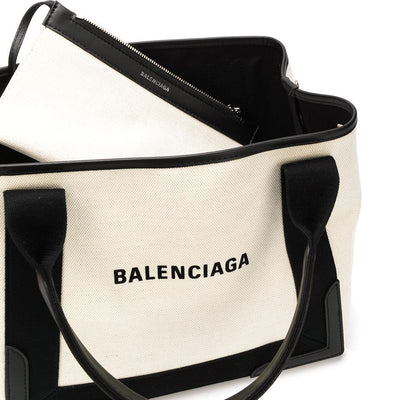 Balenciaga canvas tote with removable pouch