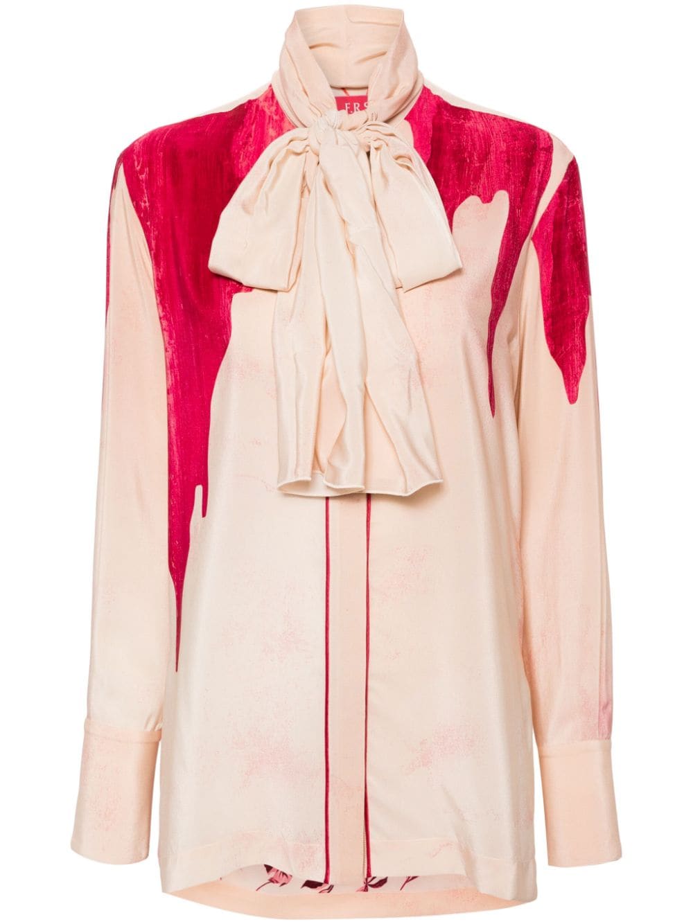 F.R.S . Printed crepe de chine shirt