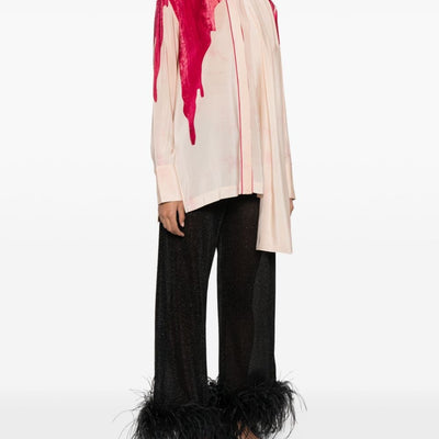 F.R.S . Printed crepe de chine shirt