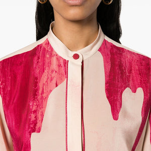 F.R.S . Printed crepe de chine shirt