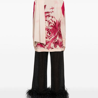 F.R.S . Printed crepe de chine shirt