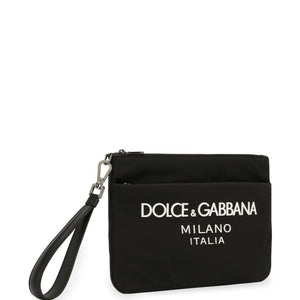 Dolce & Gabbana Nylon pouch with rubberized logo