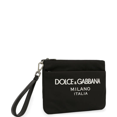 Dolce & Gabbana Nylon pouch with rubberized logo