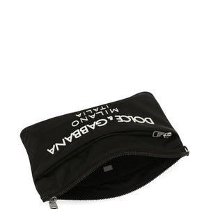 Dolce & Gabbana Nylon pouch with rubberized logo