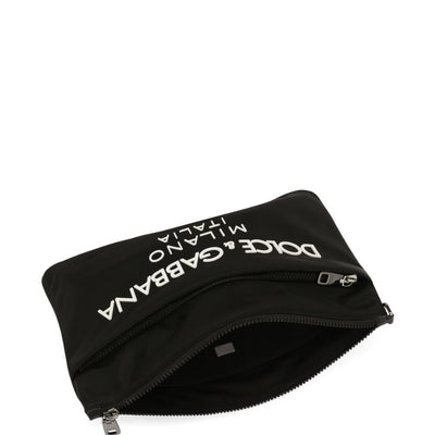 Dolce & Gabbana Nylon pouch with rubberized logo