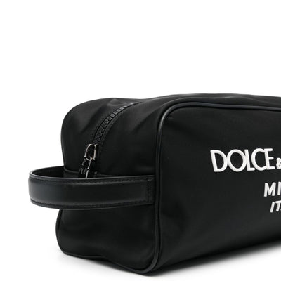 Dolce & Gabbana Nylon toiletry bag with rubberized logo