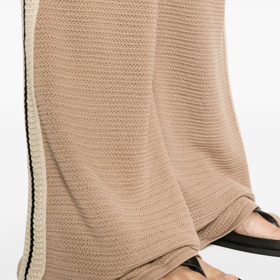 Palm Angels Logo tape knitted trousers