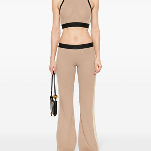 Palm Angels Logo tape knitted trousers