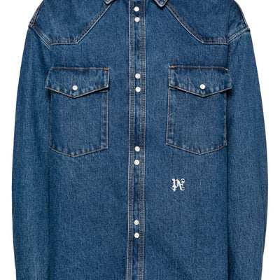 Palm Angels Monogram denim shirt