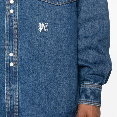 Palm Angels Monogram denim shirt