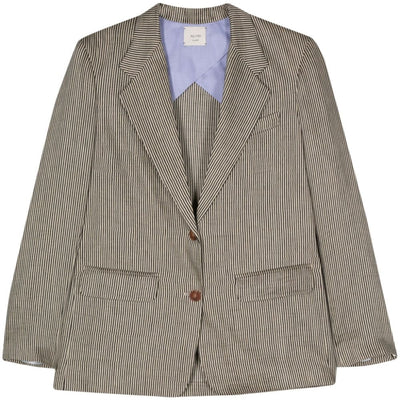 Alysi Striped single-breasted jacket