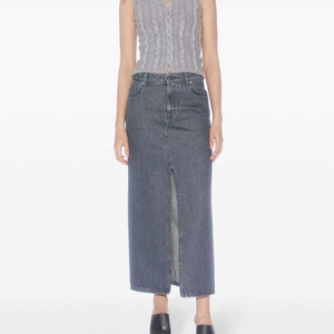 Filippa K Conscious Criteria page Slit denim long skirt