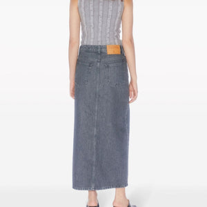Filippa K Conscious Criteria page Slit denim long skirt