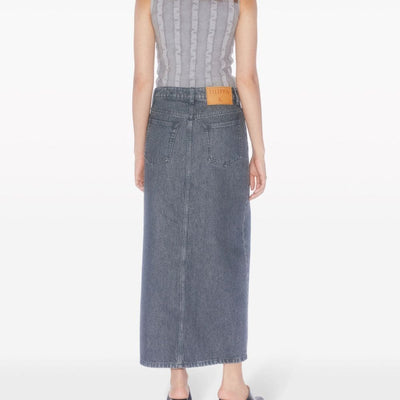 Filippa K Conscious Criteria page Slit denim long skirt