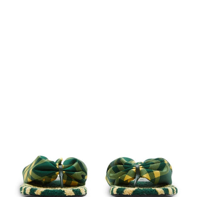 Burberry check pool flat slides