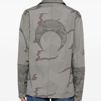 Marine Serre Rispstop classic-collar shirt jacket