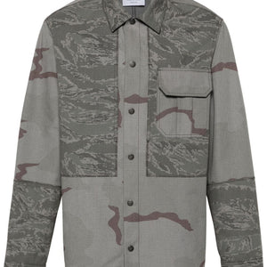 Marine Serre Rispstop classic-collar shirt jacket