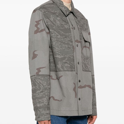 Marine Serre Rispstop classic-collar shirt jacket