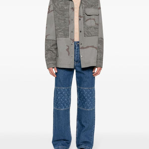 Marine Serre Rispstop classic-collar shirt jacket
