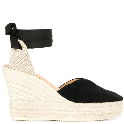 Manebí Manebi Hamptons Suede Heart-Shaped Wedge Espadrilles