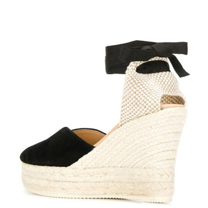 Manebí Manebi Hamptons Suede Heart-Shaped Wedge Espadrilles
