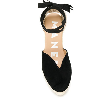 Manebí Manebi Hamptons Suede Heart-Shaped Wedge Espadrilles