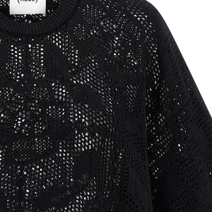 Nude Openwork Cotton Sweater