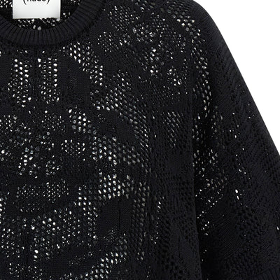 Nude Openwork Cotton Sweater