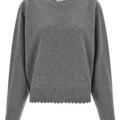 Nude Fringed Hem Sweater