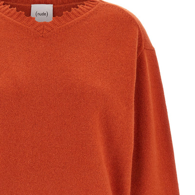 Nude Fringed Hem Sweater