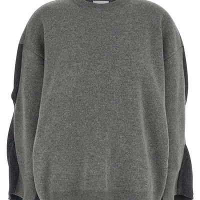 Nude Two-tone Sleeve Sweater