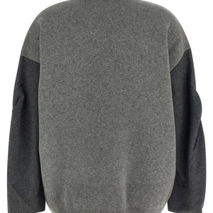 Nude Two-tone Sleeve Sweater
