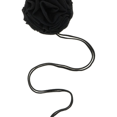 Nude Knitted Brooch With Lace