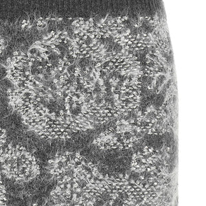 Nude Jacquard Knit Skirt