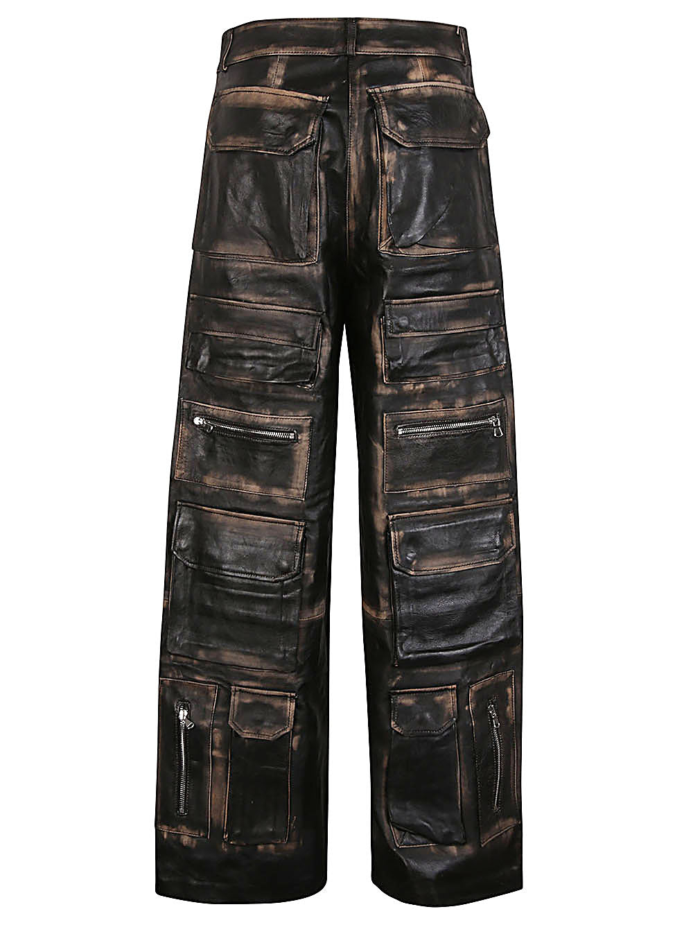 Fermas.Club Leather cargo trousers