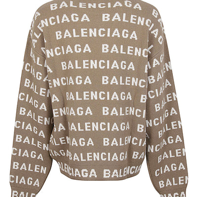 Balenciaga Intarsia Logo Sweater