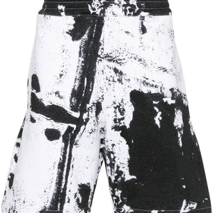Alexander McQueen paint-splatter cotton shorts