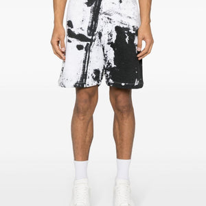 Alexander McQueen paint-splatter cotton shorts