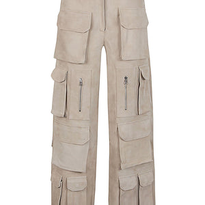 Fermas.Club Suede cargo trousers