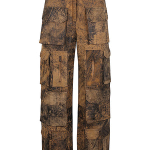 Fermas.Club Leather cargo trousers