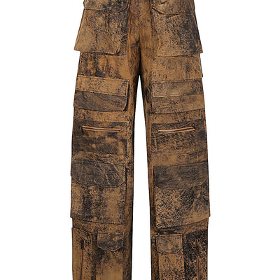 Fermas.Club Leather cargo trousers