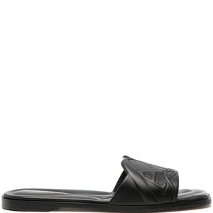 Alexander McQueen logo-embossed leather sandals